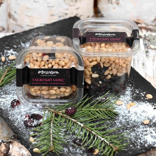 Таежный микс ФедяДичь (клюква, орехи), 150г