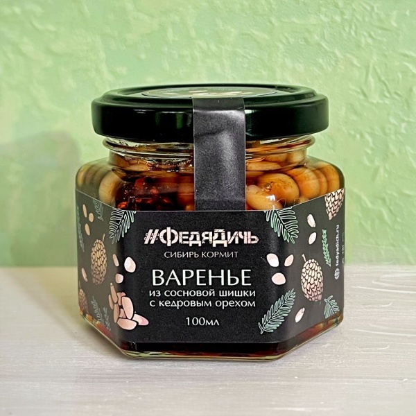 Варенье из сосновой шишки с кедровым орехом «ФедяДичь» Варенье из сосновой шишки с кедровым орехом «ФедяДичь»