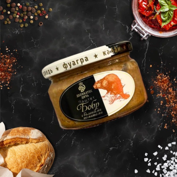 Паштет из мяса бобра с вялеными томатами